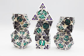 Oculus: Angelic - Hollow Metal RPG Dice Set Metal Dice Foam Brain Games