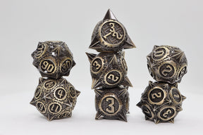 Meteor Storm: Bronze Asteroid - Metal RPG Dice Set Metal Dice Foam Brain Games