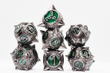 Meteor Storm: Hunter's Moon - Metal RPG Dice Set Metal Dice Foam Brain Games