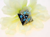 Metallic Bouquet: Dark Blue Pimpernel - Metal RPG Dice Set Metal Dice Foam Brain Games