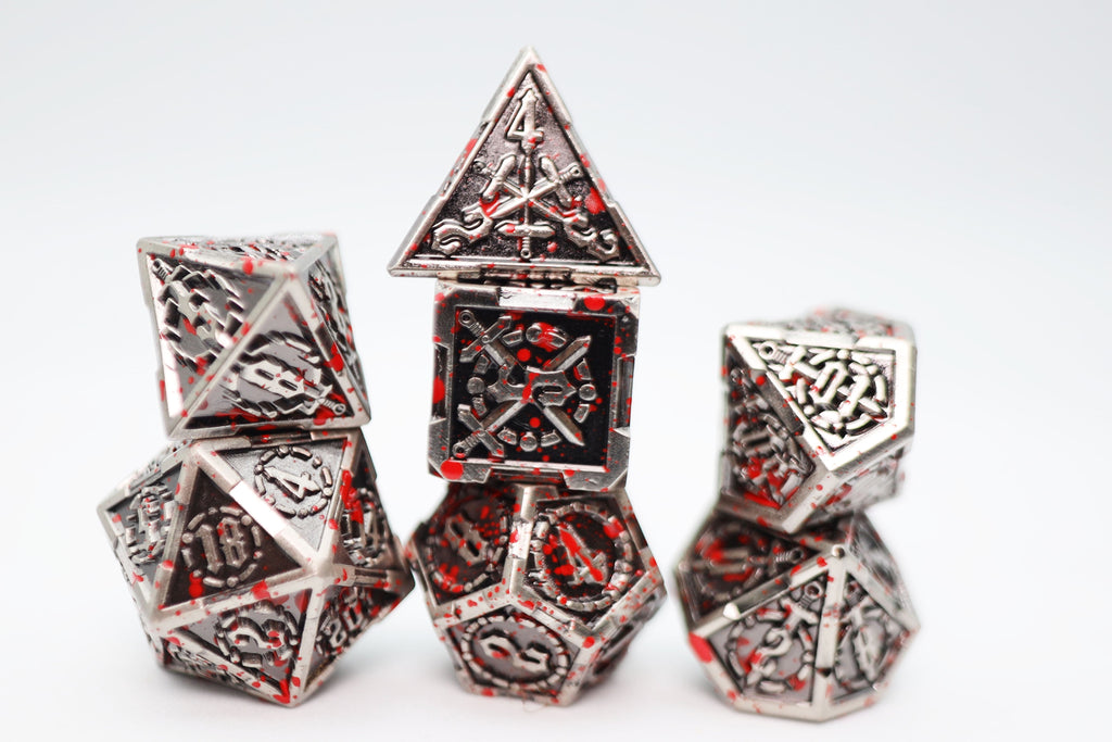 Crossed Swords: Vampiric Sword - Metal RPG Dice Set Metal Dice Foam Brain Games