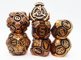 Airship Gears: Drifting Dirigible - Metal RPG Dice Set Metal Dice Foam Brain Games