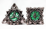 Floral Starburst: Midnight Forest - Metal RPG Dice Set Metal Dice Foam Brain Games