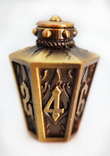Moonlit Lantern: Golden Flames - Metal RPG Dice Set Metal Dice Foam Brain Games