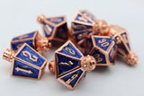 Moonlit Lantern: Coppered Pureflame - Metal RPG Dice Set Metal Dice Foam Brain Games