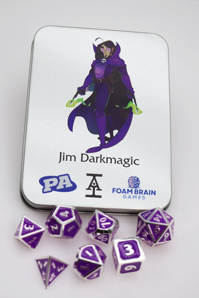 Acquisitions Inc Character Dice: Jim Darkmagic (2nd Edition) Metal Dice Foam Brain Games