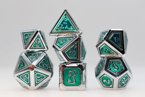 Alchemist Metals: Acid - Metal RPG Dice Set Metal Dice Foam Brain Games