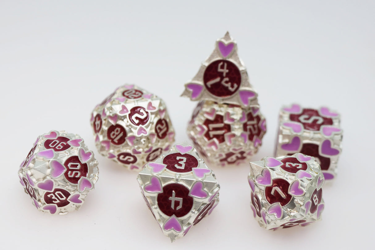 Erotes' Arrow: Hymenaios - Metal RPG Dice Set Metal Dice Foam Brain Games