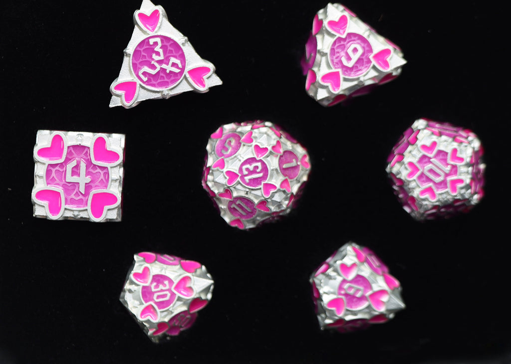 Erotes' Arrow: Hedylogos - Metal RPG Dice Set Metal Dice Foam Brain Games