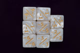 Pearl White -1/-1 Magic Counters Plastic Dice Foam Brain Games