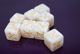 Pearl White -1/-1 Magic Counters Plastic Dice Foam Brain Games