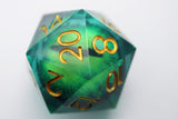 35mm Moving Eye D20 - Green Cyclops Eye Plastic Dice Foam Brain Games