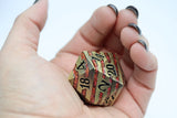 35mm Metal D20 - Bronze with Red Mica Metal Dice Foam Brain Games