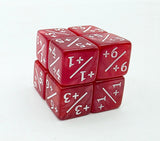 Pearl Red +1/+1 Magic Counters Plastic Dice Foam Brain Games