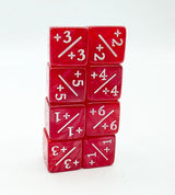 Pearl Red +1/+1 Magic Counters Plastic Dice Foam Brain Games
