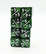 Pearl Green +1/+1 Magic Counters Plastic Dice Foam Brain Games