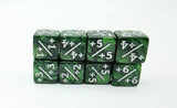 Pearl Green +1/+1 Magic Counters Plastic Dice Foam Brain Games