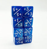 Pearl Blue +1/+1 Magic Counters Plastic Dice Foam Brain Games