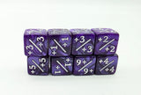 Pearl Purple +1/+1 Magic Counters Plastic Dice Foam Brain Games