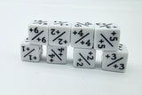 White +1/+1 Magic Counters Plastic Dice Foam Brain Games