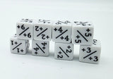 White +1/+1 Magic Counters Plastic Dice Foam Brain Games
