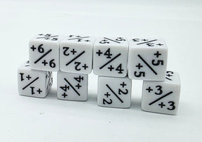 White +1/+1 Magic Counters Plastic Dice Foam Brain Games