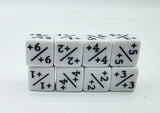 White +1/+1 Magic Counters Plastic Dice Foam Brain Games