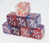 Primary Colored Marble +1/+1 Magic Counters Plastic Dice Foam Brain Games