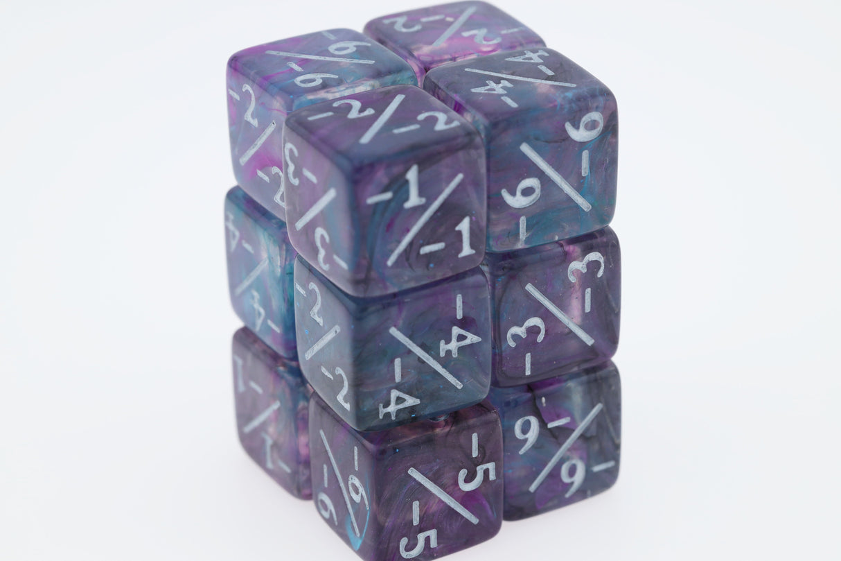 Purple Petunia -1/-1 Magic Counters Plastic Dice Foam Brain Games