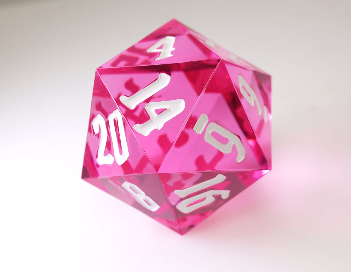 55mm Titan D20 - Sharp Edge Princess Plastic Dice Foam Brain Games