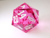 55mm Titan D20 - Sharp Edge Princess Plastic Dice Foam Brain Games