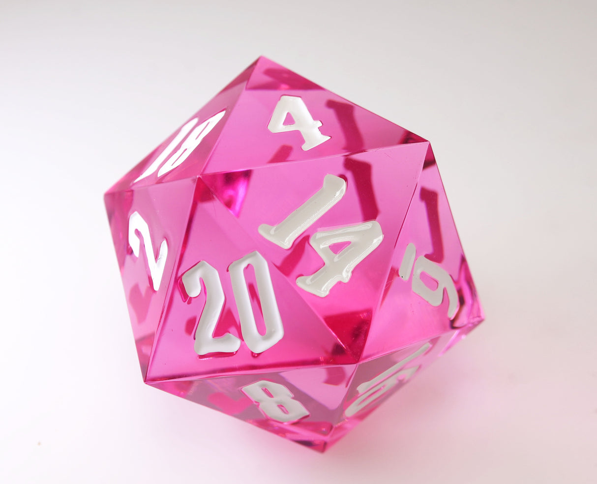 55mm Titan D20 - Sharp Edge Princess Plastic Dice Foam Brain Games