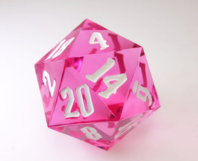 55mm Titan D20 - Sharp Edge Princess Plastic Dice Foam Brain Games