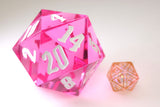 55mm Titan D20 - Sharp Edge Princess Plastic Dice Foam Brain Games