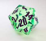 55mm Titan D20 - Sharp Edge Royal Scepter Plastic Dice Foam Brain Games