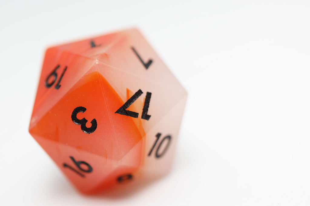 Red Agate - Engraved Stone Dice Foam Brain Games