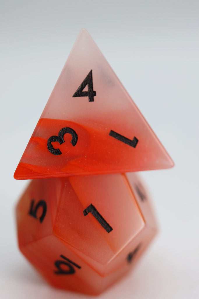 Red Agate - Engraved Stone Dice Foam Brain Games