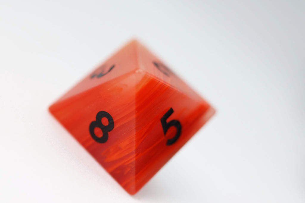 Red Agate - Engraved Stone Dice Foam Brain Games