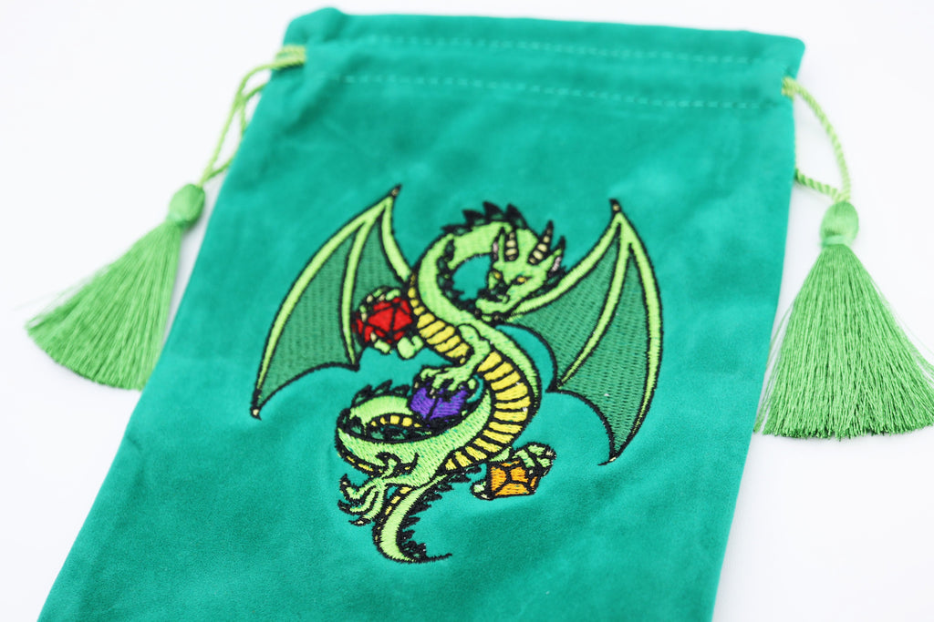 Dice Bag - Green Dragon Dice Bag Foam Brain Games