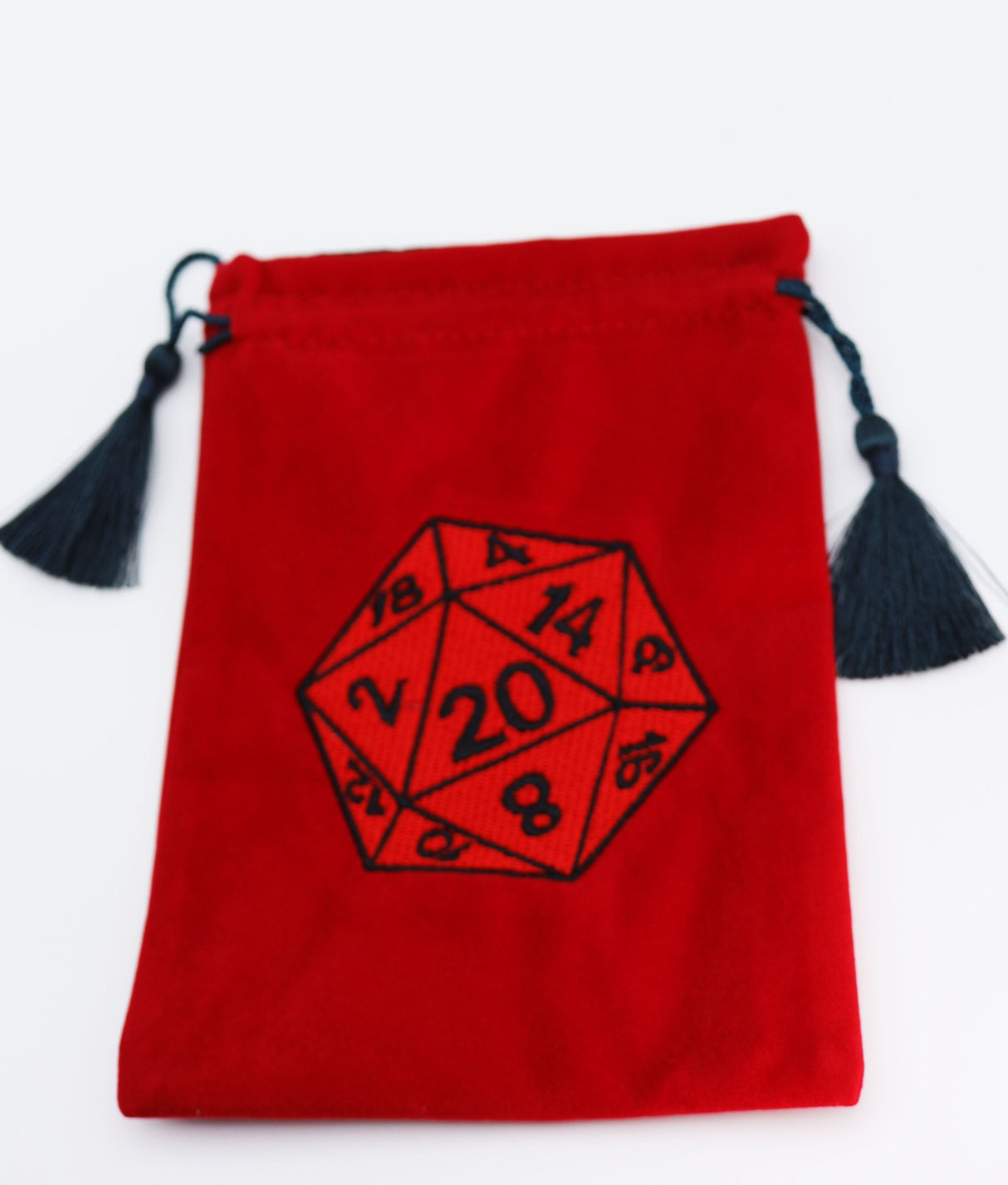 Dice Bag - Red D20 Dice Bag Foam Brain Games