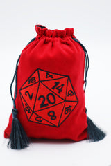 Dice Bag - Red D20 Dice Bag Foam Brain Games