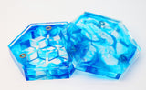 Sharp Edge Resin Dice Vault - Ocean Waters Dice Box Foam Brain Games