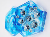 Sharp Edge Resin Dice Vault - Ocean Waters Dice Box Foam Brain Games