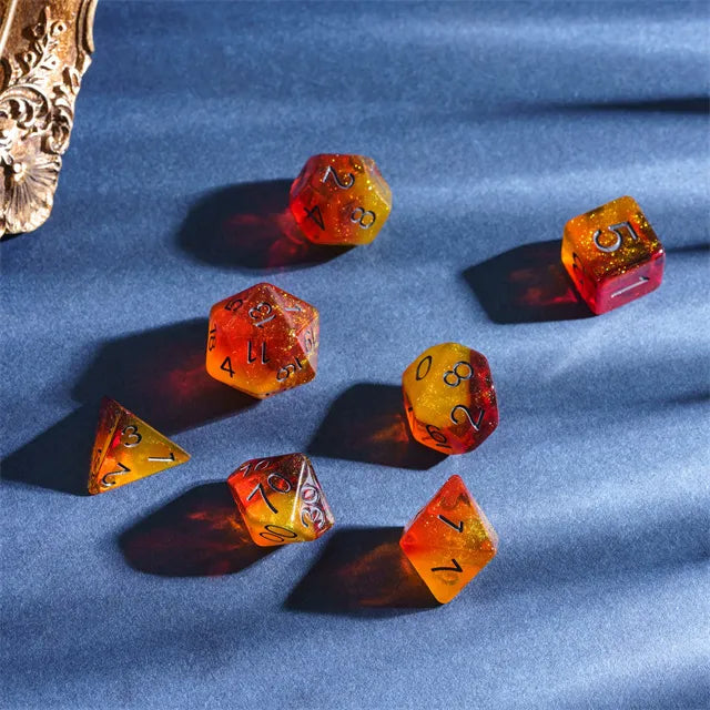 Fiery Sweets RPG Dice Set Plastic Dice Foam Brain Games