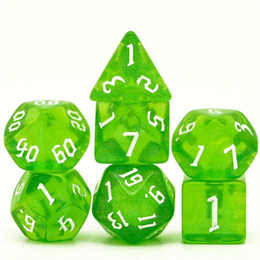 Forest Elemental RPG Dice Set Plastic Dice Foam Brain Games