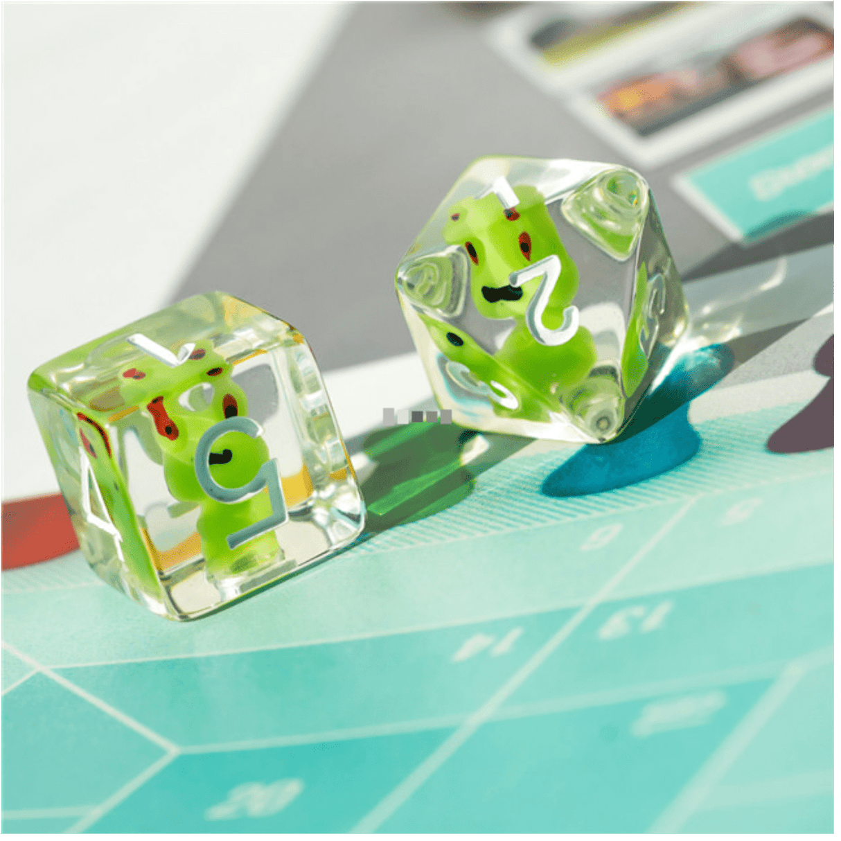 Frog RPG Dice Set Plastic Dice Foam Brain Games