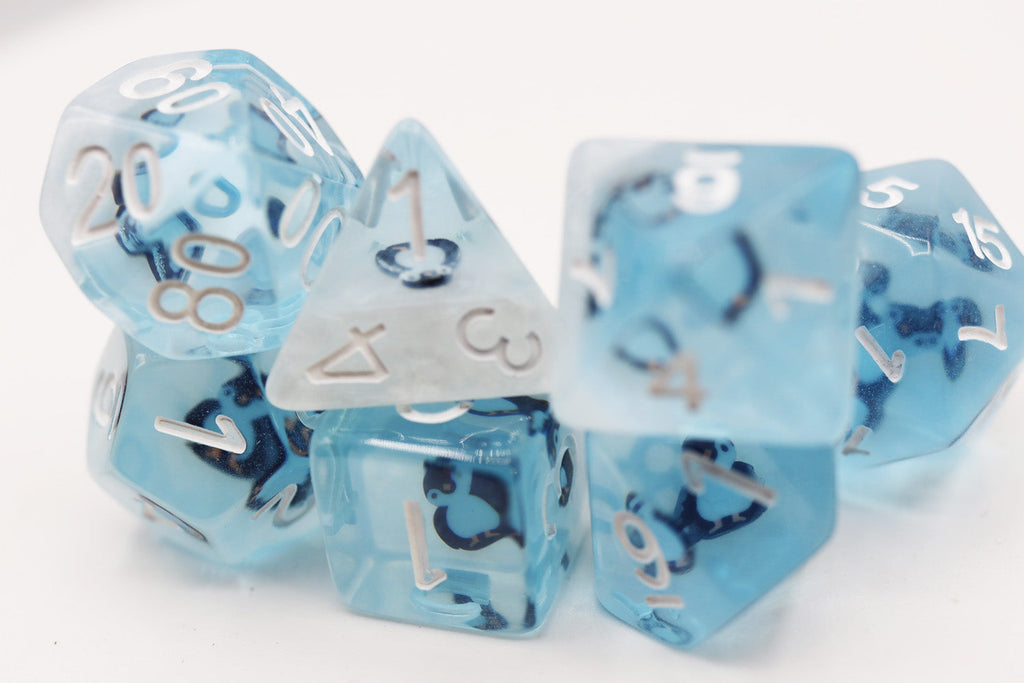 Frozen Penguin RPG Dice Set Plastic Dice Foam Brain Games