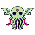 Pridethulhu: Genderfluid Enamel Pin Foam Brain Games