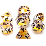 Glow in the Dark Moon and Star RPG Dice Set Plastic Dice Foam Brain Games