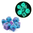 Glow in the Dark Supernova RPG Dice Set Plastic Dice Foam Brain Games